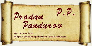 Prodan Pandurov vizit kartica